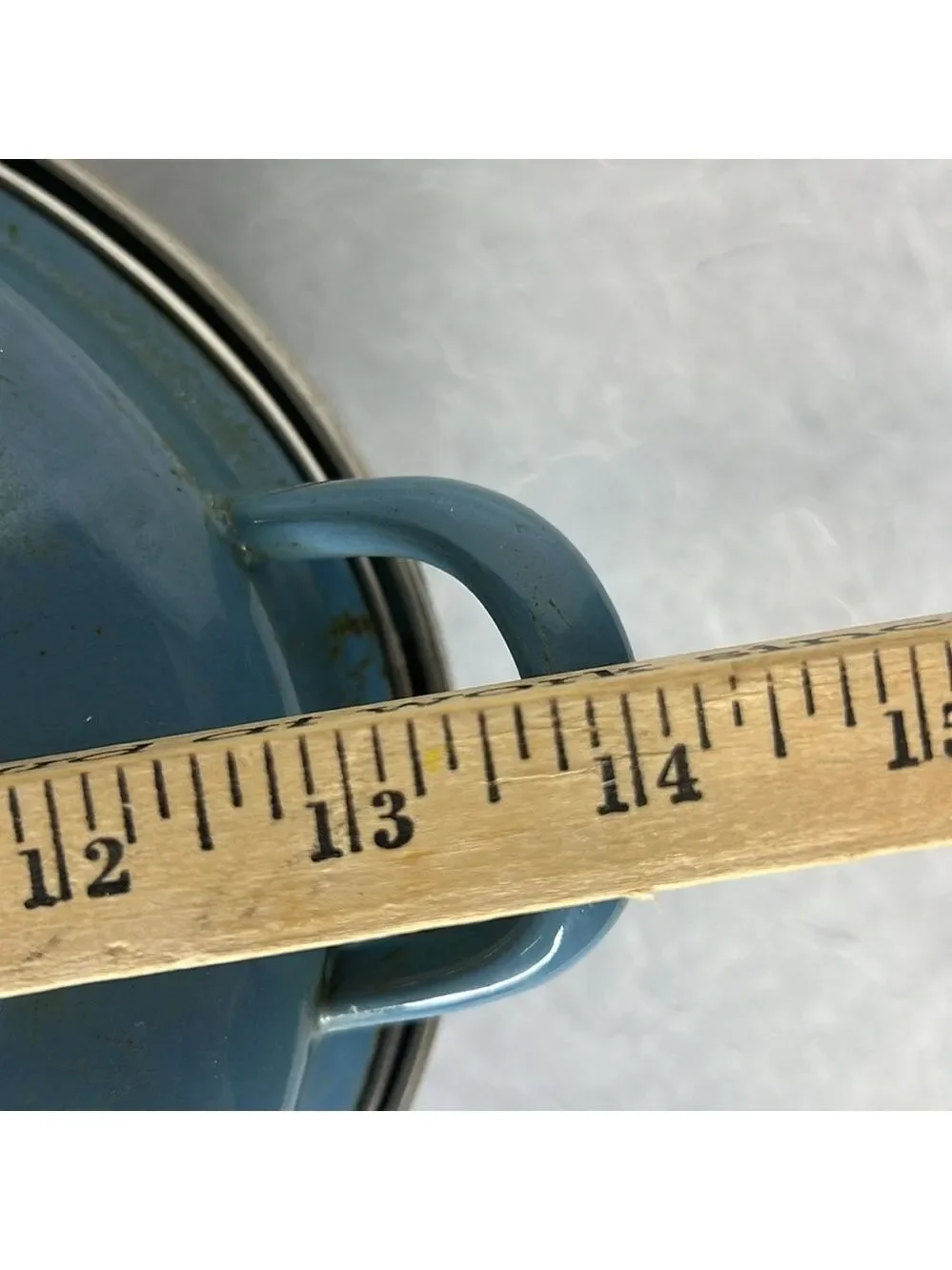 Vintage 2 Piece Blue 13” Enamelware Roaster
